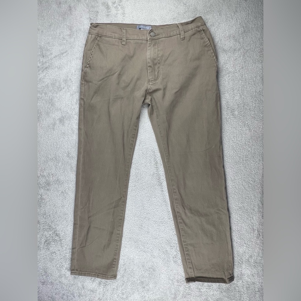 Men's Chino Pants in Taupe - Classic Straight Fit 31x28